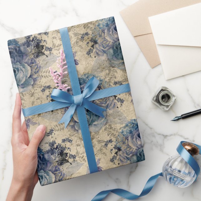 Vintage Honigbiene-Muster  Geschenkpapier (Schenken)