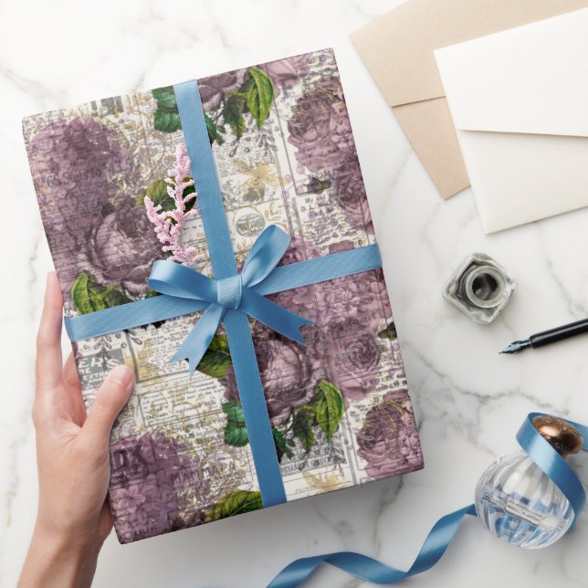 Vintage Honigbiene-Muster  Geschenkpapier (Schenken)