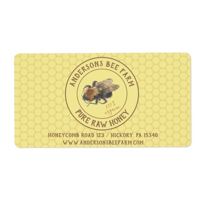 Vintage Honigbiene und Honeycomb | Beefarm / Imker (Vorne)