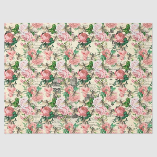 Vintage Honigbienen-Serie Design 7 Gewebepapier Seidenpapier (Vorderseite)