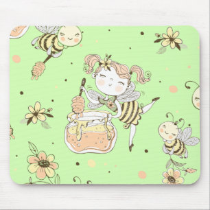 Vintage Honigbienendekor Mousepad