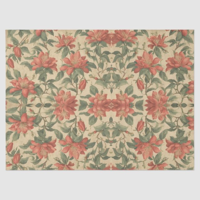 Vintage Honigsauckle Seidenpapier (Vorderseite)