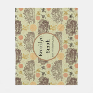 Vintage Honigwabenrübe Fleecedecke