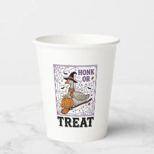 Vintage Honk Or Treat Hexen-Gans Halloween-Shirt_ Pappbecher