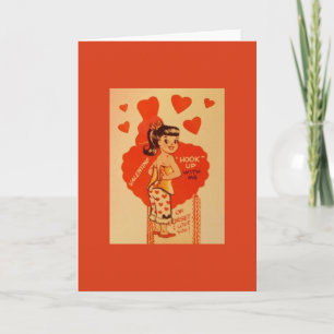 Vintage Hook Up Korsett Valentinstag Feiertagskarte