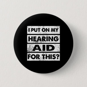 Vintage Hörgeschädigt Schwerhörig Gehörlos Asl-Zei Button