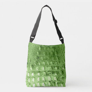 VINTAGE-"HORNBACK"-ALLIGATOR-TASCHE IN FRÜHLINGSGR TRAGETASCHEN MIT LANGEN TRÄGERN