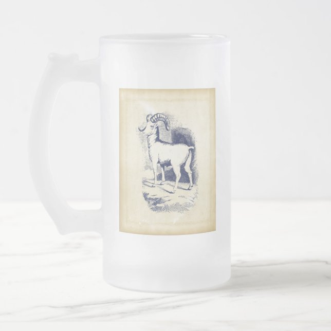 VINTAGE HORNSCHAFE MATTGLAS BIERGLAS (Links)
