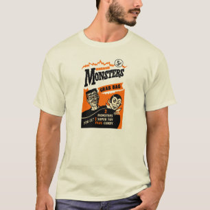 Vintage Horror-Monster-Zupacken-Taschen-Anzeige T-Shirt
