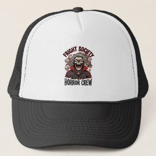 Vintage-Horror-Shirt Fright Society Totenkopf-Desi Truckerkappe