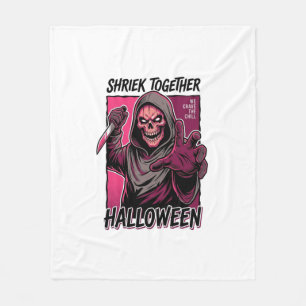 Vintage-Horror-Shirt mit graviertem Slasher-Hallow Fleecedecke