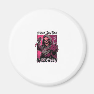Vintage-Horror-Shirt mit graviertem Slasher-Hallow Magnet