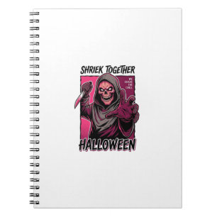 Vintage-Horror-Shirt mit graviertem Slasher-Hallow Notizblock