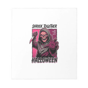 Vintage-Horror-Shirt mit graviertem Slasher Hallow Notizblock