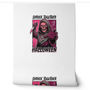 Vintage-Horror-Shirt mit graviertem Slasher Hallow Tapete