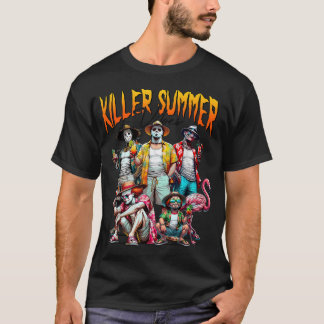 Vintage-Horror-Sommer-Stimmung Lustiger Halloween T-Shirt