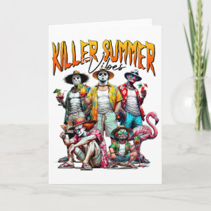 Vintage-Horror-Sommer-Vibes Lustiger Halloween-Som Karte