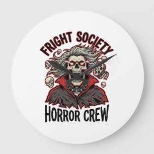 Vintage Horror T-Shirt Fright Society Totenkopf De Große Wanduhr