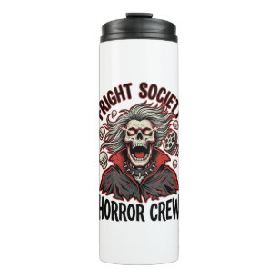 Vintage Horror T-Shirt Fright Society Totenkopf De Thermosbecher
