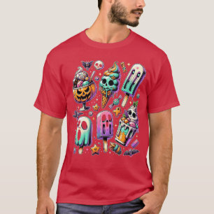 Vintage-Horrorfilm-Sommer-Eis-Halloween-Sum T-Shirt