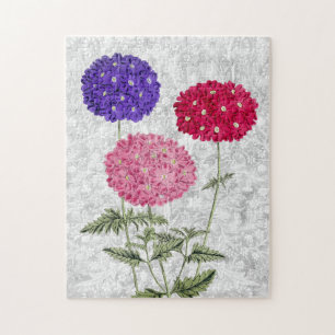 Vintage-Hortensien-Blumen-Puzzle Puzzle