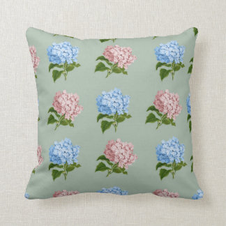 Vintage-Hortensien-Blumendesign Kissen