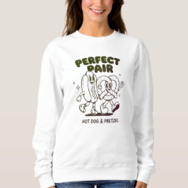 Vintage Hot Dog und Brezel Maskottchen - Retro Sweatshirt