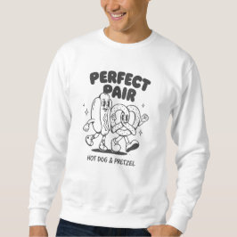 Vintage Hot Dog und Brezel Maskottchen - Retro Sweatshirt