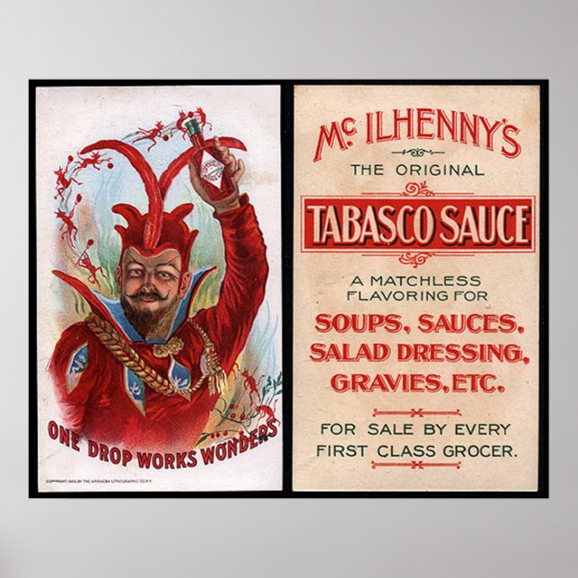 Vintage Hot-Sauce-Werbung Poster (Vorne)
