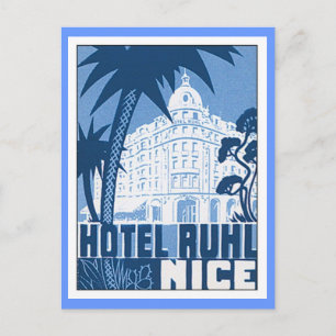 Vintage Hotel Nizza Frankreich Postkarte