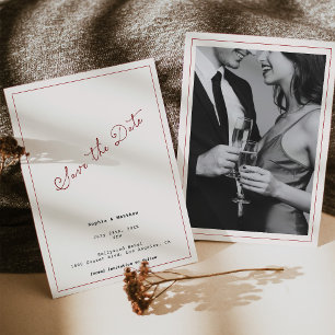 Vintage Hotel Old Money Save the Date Einladung