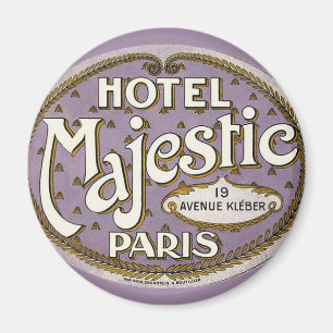 Vintage Hotel Paris, Frankreich Magnet