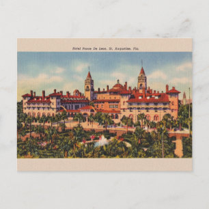Vintage Hotel Ponce De Leon St. Augustine Postkart Postkarte