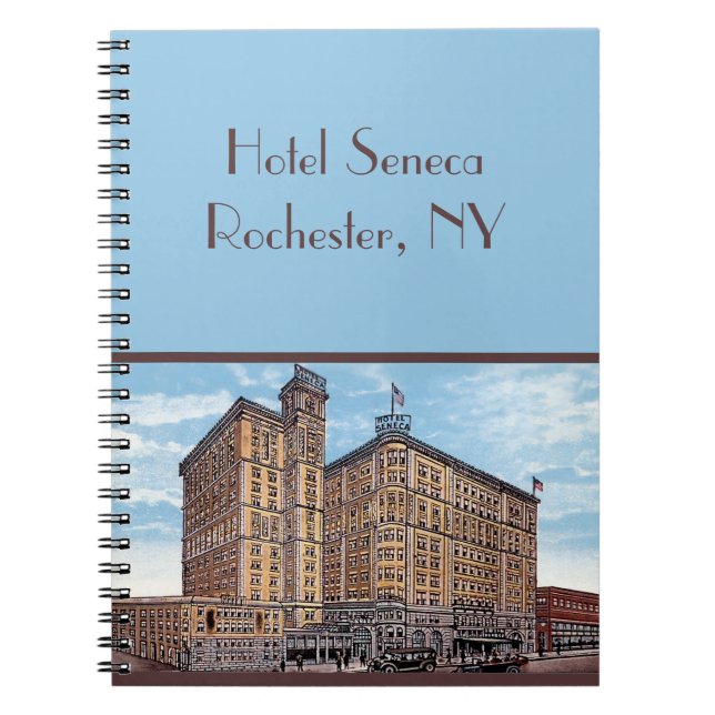 Vintage Hotel Seneca Notizbuch Notizblock (Vorderseite)