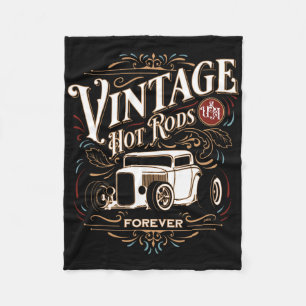 Vintage Hotrods USA Forever Klick Auto Nostalgie D Fleecedecke