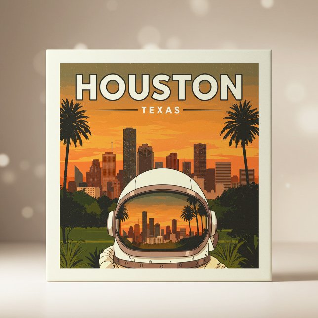 Vintage Houston Texas Fliese (Von Creator hochgeladen)