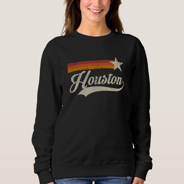 Vintage Houston Texas Houston Baseball Proud Sweatshirt (Vorderseite)