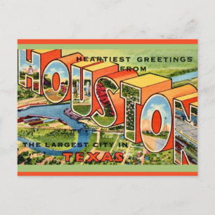 Vintage Houston Texas Postkarte