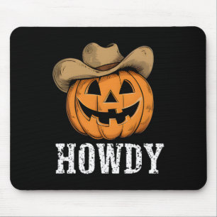 Vintage Howdy Kürbis Cowboy Western Mousepad