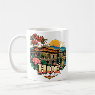 Vintage-Huế-Vietnam-Reise-Kunst-Sehenswürdigkeit Kaffeetasse