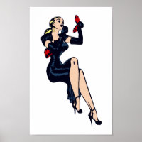 Vintage hübsche Blondine Retro-Glamour-Girl Pinup