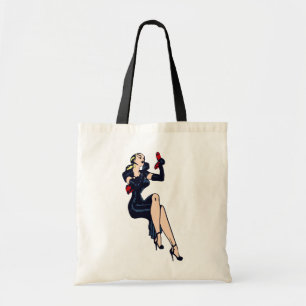 Vintage hübsche Blondine Retro-Glamour-Girl Pinup Tragetasche