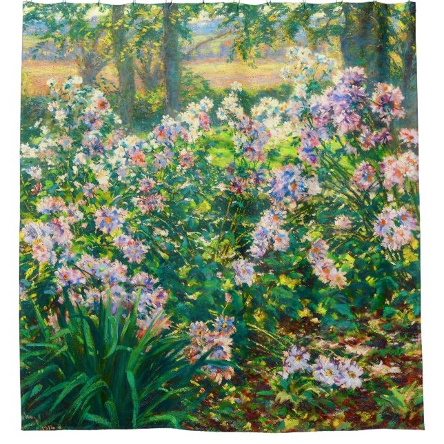 Vintage hübsche Blume Windblumenillustrierung Duschvorhang (Vorderseite)