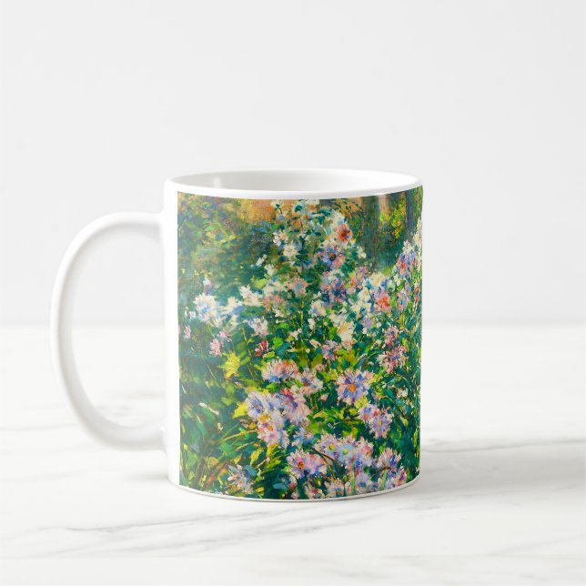 Vintage hübsche Blume Windblumenillustrierung Kaffeetasse (Links)
