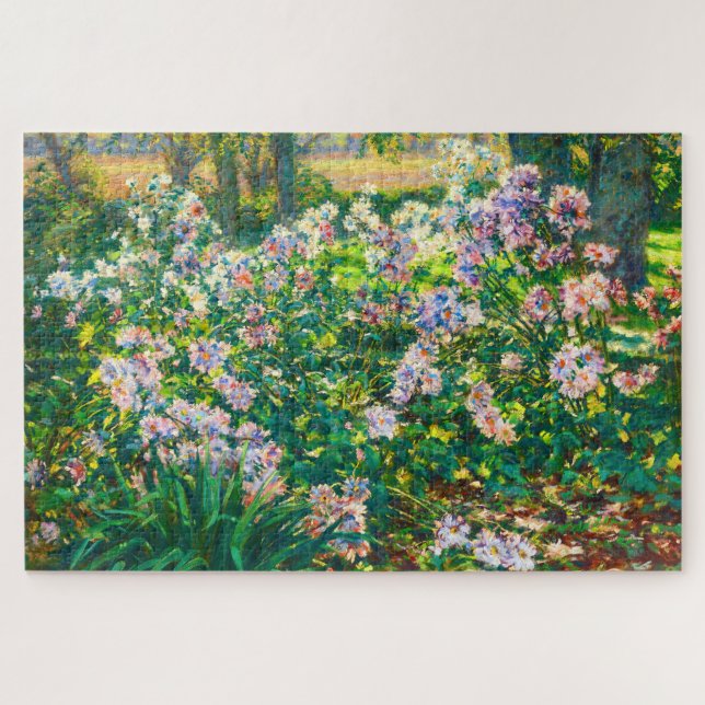Vintage hübsche Blume Windblumenillustrierung Puzzle (Horizontal)