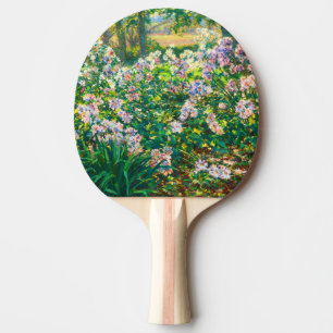 Vintage hübsche Blume Windblumenillustrierung Tischtennis Schläger