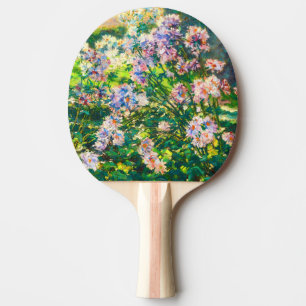 Vintage hübsche Blume Windblumenillustrierung Tischtennis Schläger