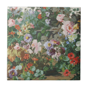 Vintage hübsche bunte Blumen Blumenmalerei Fliese