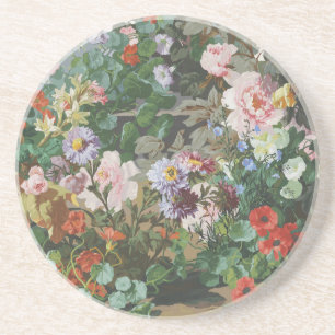 Vintage hübsche bunte Blumen Blumenmalerei Getränkeuntersetzer