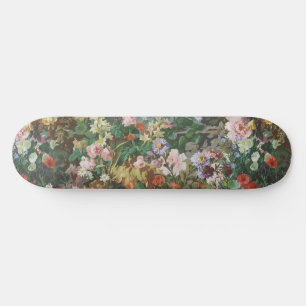 Vintage hübsche bunte Blumen Blumenmalerei Skateboard